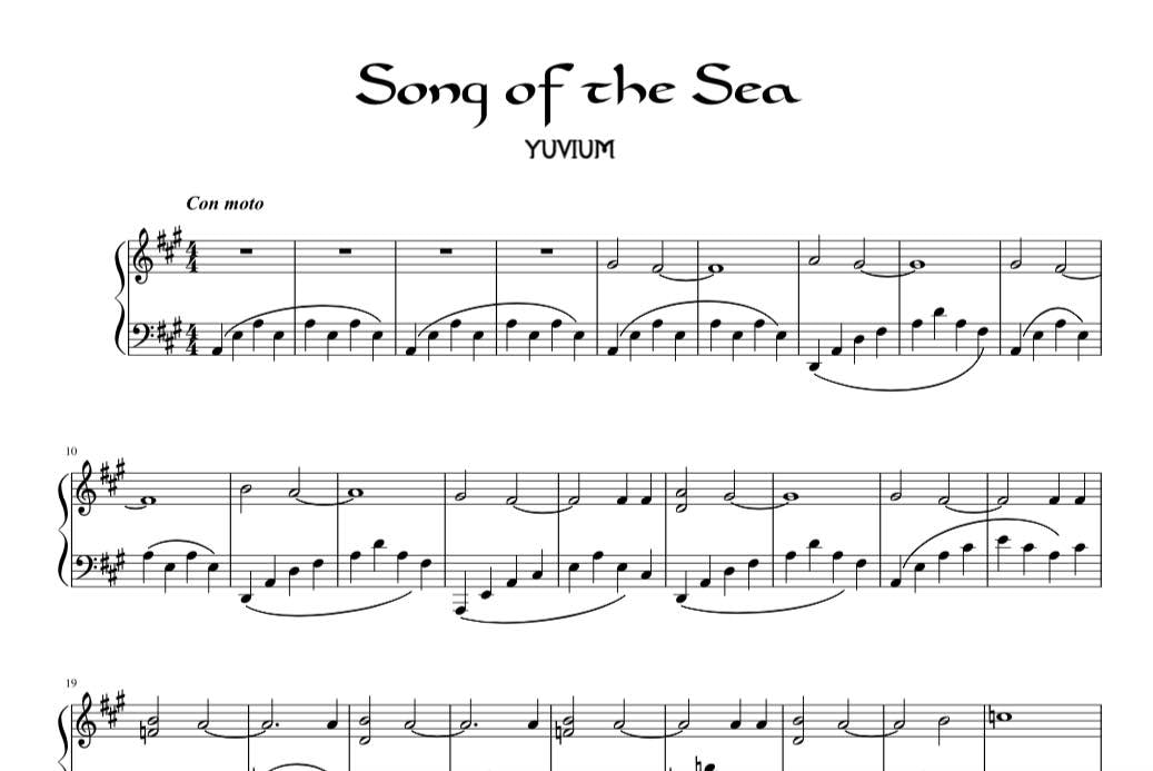 Song of the Sea - Yuvium Sheet Music