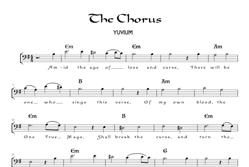 The Chorus - Yuvium Sheet Music